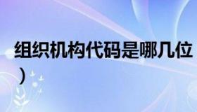 组织机构代码是哪几位（组织机构代码怎么查）