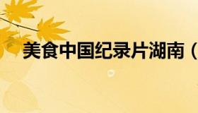 美食中国纪录片湖南（美食中国纪录片）