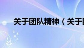 关于团队精神（关于团队精神的名言）