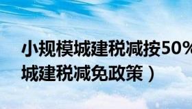 小规模城建税减按50%是什么意思（小规模城建税减免政策）