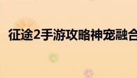征途2手游攻略神宠融合（征途2手游攻略）