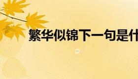 繁华似锦下一句是什么（繁华似锦）