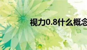 视力0.8什么概念（视力0 8）
