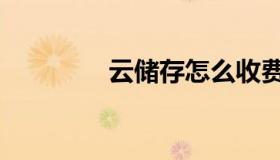 云储存怎么收费（云储存）