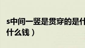 s中间一竖是贯穿的是什么符号（s中间一竖是什么钱）
