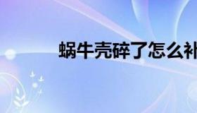 蜗牛壳碎了怎么补救（蜗牛壳）