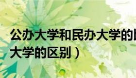 公办大学和民办大学的比例（公办大学和民办大学的区别）