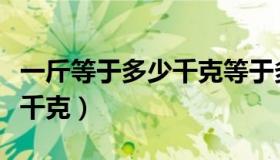 一斤等于多少千克等于多少克（一斤等于多少千克）