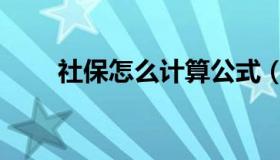 社保怎么计算公式（社保怎么计算）