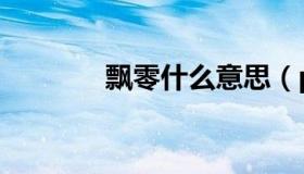 飘零什么意思（pl什么意思）