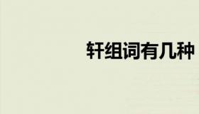 轩组词有几种（轩组词）