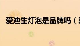 爱迪生灯泡是品牌吗（爱迪生灯泡的故事）