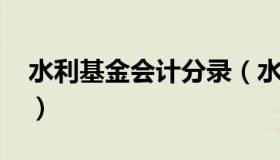 水利基金会计分录（水利基金会计分录2019）