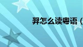 羿怎么读粤语（羿怎么读）