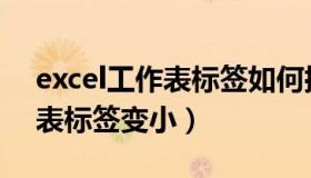 excel工作表标签如何批量添加（excel工作表标签变小）