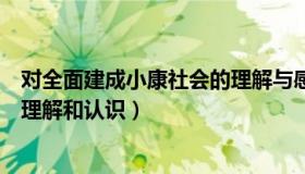 对全面建成小康社会的理解与感受（对全面建成小康社会的理解和认识）