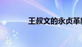 王叔文的永贞革新（王叔文）