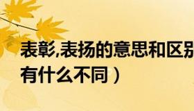 表彰,表扬的意思和区别（表彰和表扬的含义有什么不同）
