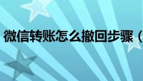 微信转账怎么撤回步骤（微信转账怎么撤回）