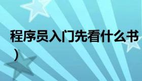 程序员入门先看什么书（程序员入门先学什么）