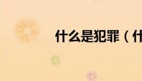 什么是犯罪（什么是犯罪）