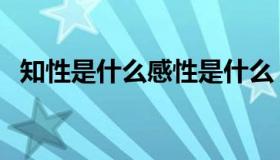 知性是什么感性是什么（知性是什么意思）