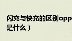 闪充与快充的区别oppo（闪充与快充的区别是什么）