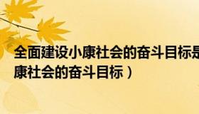 全面建设小康社会的奋斗目标是什么提出来的（全面建设小康社会的奋斗目标）