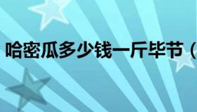 哈密瓜多少钱一斤毕节（哈密瓜多少钱一斤）