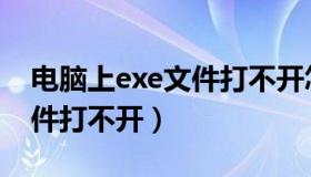 电脑上exe文件打不开怎么办（电脑上exe文件打不开）