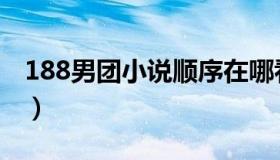 188男团小说顺序在哪看（188男团小说顺序）