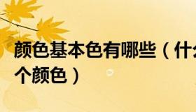 颜色基本色有哪些（什么是基本色基本色有几个颜色）