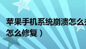 苹果手机系统崩溃怎么办（苹果手机系统崩溃怎么修复）