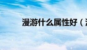 漫游什么属性好（漫游什么意思）