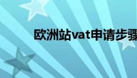欧洲站vat申请步骤（欧洲站vat）