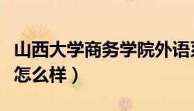 山西大学商务学院外语系（山西大学商务学院怎么样）