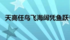 天高任鸟飞海阔凭鱼跃书法（天高任鸟飞）