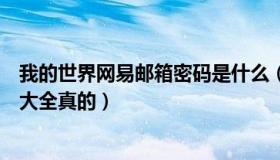我的世界网易邮箱密码是什么（我的世界网易邮箱账号密码大全真的）