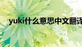 yuki什么意思中文翻译（yuki什么意思）
