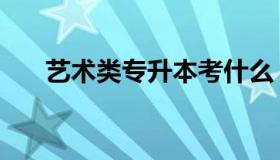 艺术类专升本考什么（艺术类专升本）