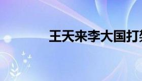王天来李大国打架（王天来）
