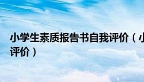 小学生素质报告书自我评价（小学生素质报告单怎么写自我评价）