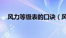 风力等级表的口诀（风力等级表示符号）