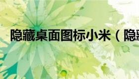 隐藏桌面图标小米（隐藏桌面图标快捷键）