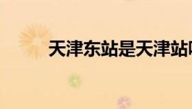 天津东站是天津站吗（天津东站）