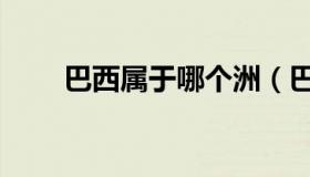 巴西属于哪个洲（巴西属于哪个洲）