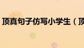 顶真句子仿写小学生（顶真句子仿写三年级）