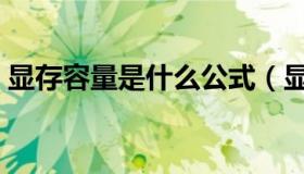 显存容量是什么公式（显存容量是什么意思）