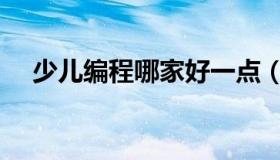 少儿编程哪家好一点（少儿编程哪家好）