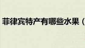 菲律宾特产有哪些水果（菲律宾特产有哪些）